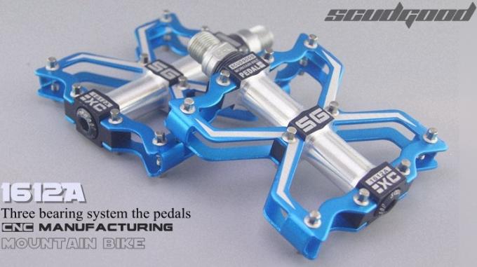 Procesado por CNC 3 rodamientos de aleación de aluminio Pedal de bicicleta Premium colores anodizados 3