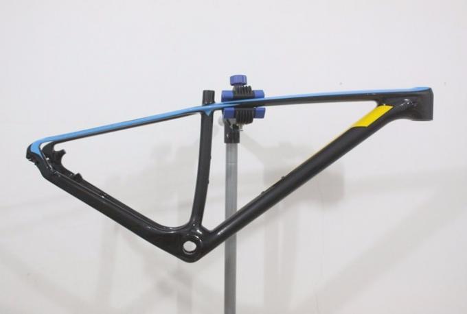 Cuadro de bicicleta de montaña de carbono 29er de fibra de carbono T800 12 mm a través del eje BB30 tubo de cabeza cónico 2