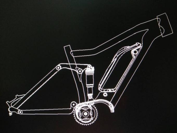 Boost 27.5er Cuadro de bicicleta eléctrica con suspensión de aleación de aluminio de 1000w Mtb E-Bike 0