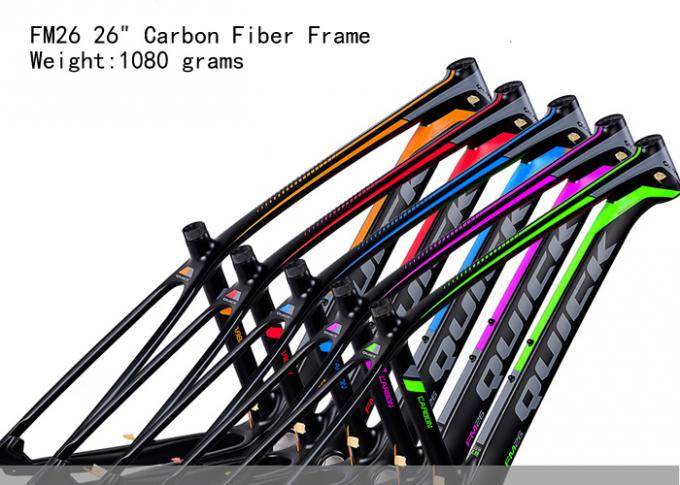 26er Bicicleta Marco de fibra de carbono completo FM26 de bicicleta de montaña ligera 1080 gramos PF30 afilado Diferentes colores 0