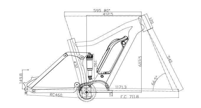 Boost 27.5er Cuadro de bicicleta eléctrica con suspensión de aleación de aluminio de 1000w Mtb E-Bike 6