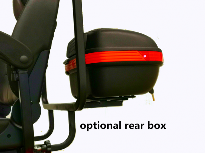 Gran tamaño 4 ruedas scooter de movilidad eléctrica con techo para discapacitados hombre rojo 3