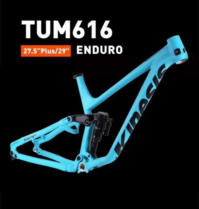 Kinesis TUM616 27.5+ 29er Aluminio con suspensión completa Enduro Off-Road Soft Tail Marco de bicicleta de montaña 0