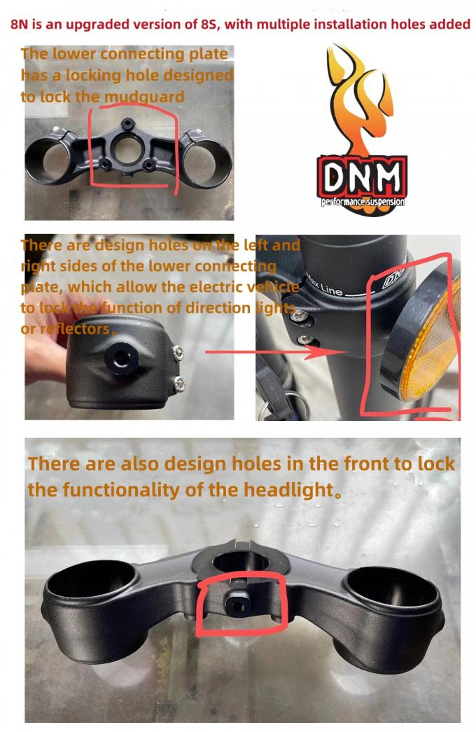 27.5/29er Tenedor de suspensión de doble corona invertido para DH Mtb DNM USD-8N 8 pulgadas de viaje 0