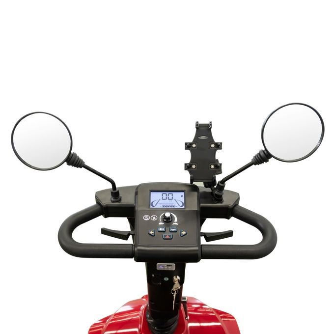 Nuevo scooter eléctrico de 450W de cuatro ruedas para el exterior Scooter de compras con aprobación de Mdr Rojo 3