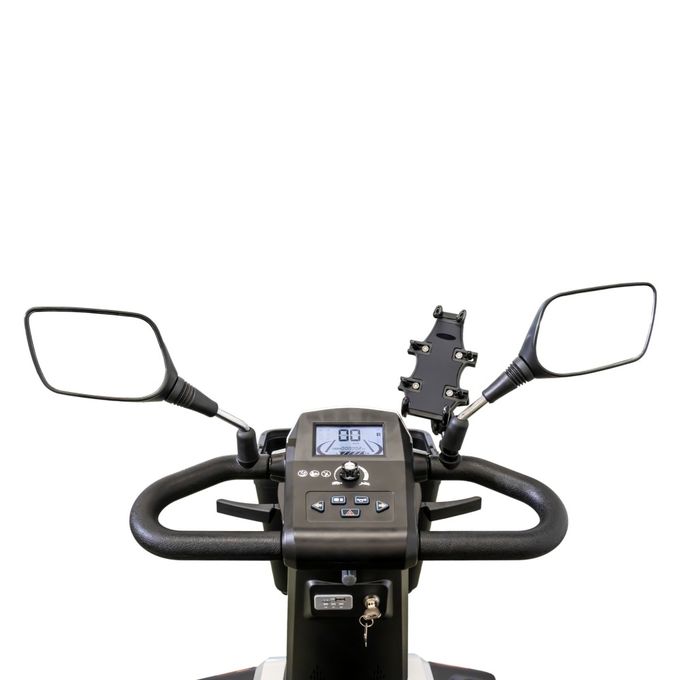 Scooter eléctrico de movilidad de 950W de dos asientos con freno magnético eléctrico para viajes al aire libre blanco 5