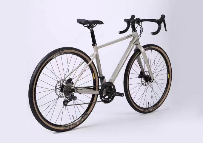 Bicicleta de carretera de aleación de aluminio 700c Marco de bicicleta de grava Bicicleta de montaje plano de disco Bicicleta de carretera 7